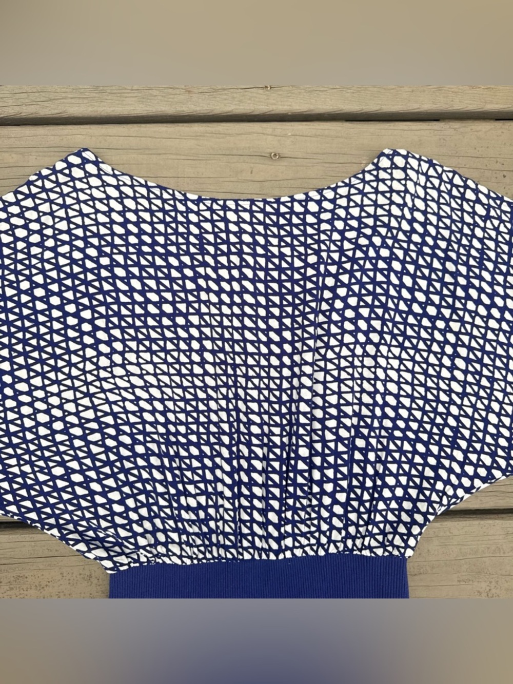 Maeve by Anthropologie Gemma Blue and White Geometric Print Dress size S - Picture 11 of 16